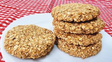 ZERO FARINHA E AÇÚCAR, Biscoito de 3 INGREDIENTES Delicioso, Sem Leite, Sem Ovo, Fácil e Rápido