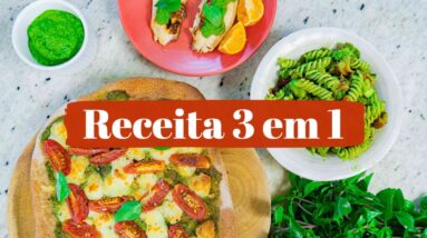 3 IDEIAS COM MOLHO PESTO | 1 RECEITA = 3 REFEIÇÕES | MARINA MORAIS