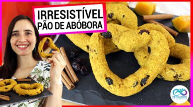 PÃO DE ABÓBORA COM PASSAS ZERO FARINHA DE TRIGO! É TÃO DELICIOSO QUE VC NÃO ACREDITA (VEGANO)