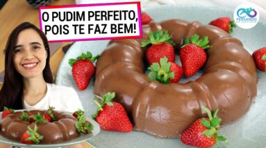 ESTE PUDIM DE CHOCOLATE PERFEITO TE AJUDA A EMAGRECER! DELICIE SE À VONTADE! VEGANO E FIT