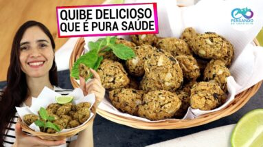 QUIBE MAIS SAUDÁVEL PRA VC SABOREAR À VONTADE! Quibe de lentilha vegano sem fritura e sem glúten