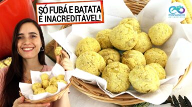 SÓ MISTURE BATATA E FUBÁ PARA TROCAR O PÃO FRANCÊS Substituto saudável, integral e vegano