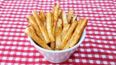 Batata Frita?? Essa versão tem POUCAS CALORIAS e CARBOIDRATOS! Vai te surpreender!