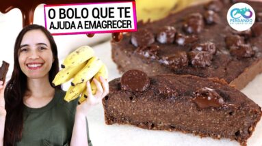 ESTE BOLO DE CHOCOLATE DELICIOSO TE AJUDA A EMAGRECER! Sem açúcar, óleo, farinha, ovo e leite