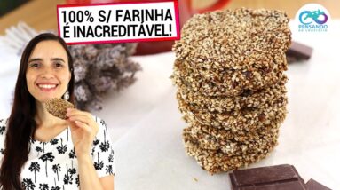 INCRÍVEL BISCOITO DE GERGELIM SEM FARINHA NENHUMA! INTEGRAL, DE CHOCOLATE, FÁCIL!