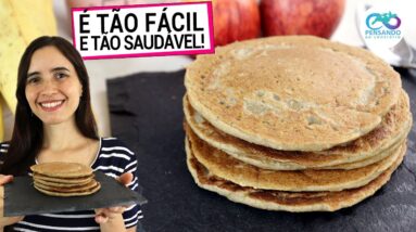 A PANQUECA DE BANANA INTEGRAL QUE VEIO SUBSTITUIR O PÃO! MUITO FÁCIL, SAUDÁVEL E PRÁTICA! SEM FORNO