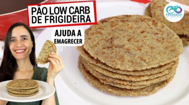 PERFEITO PÃO LOW CARB DE FRIGIDEIRA QUE TE AJUDA A EMAGRECER! FÁCIL, SÓ 3 INGREDIENTES, VEGANO