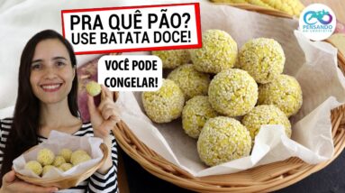 PÃO PRA QUÊ SE EU TENHO BATATA DOCE E FUBÁ? MISTURE OS DOIS! INTEGRAL, SEM TRIGO, VEGANO!