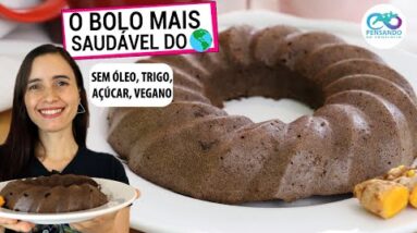 O BOLO DE CHOCOLATE ANTI-INFLAMATÓRIO MAIS SAUDÁVEL DO MUNDO! SEM ÓLEO E TRIGO SABOREIE À VONTADE!