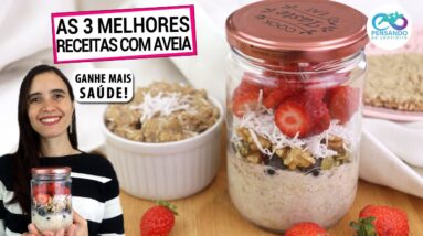 3 MELHORES RECEITAS COM AVEIA PARA SEU CAFÉ DA MANHÃ SAUDÁVEL! Versão salgada e doce