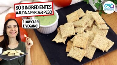 BISCOITO SIMPLES QUE TE AJUDA A EMAGRECER, SÓ 3 INGREDIENTES! LOW CARB E VEGANO