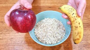 Misture AVEIA, BANANA e MAÇÃ e a Família Inteira vai AMAR! Sem Açúcar, Farinha e Leite - Fácil!