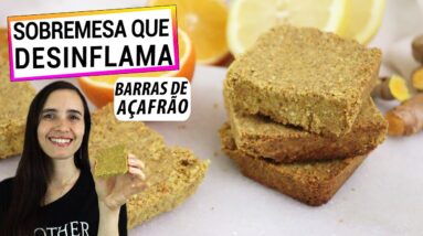 DESINFLAME COM ESTAS BARRAS ANTI-INFLAMATÓRIAS DE AÇAFRÃO! FÁCIL, VEGANO E SAUDÁVEL