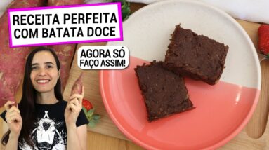 ESTA É A MELHOR SOBREMESA SAUDÁVEL COM BATATA DOCE! SEM GLÚTÉN, LEITE, OVO, DERRETE NA BOCA!