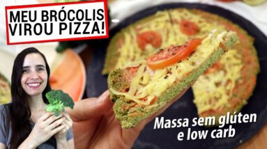 TRANSFORME SEU BRÓCOLIS EM UMA MASSA DE PIZZA SAUDÁVEL! SEM TRIGO, GLÚTEN, LOW CARB E VEGANA