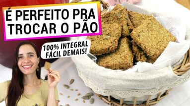 ESTE BISCOITO SAUDÁVEL SUBSTITUI O PÃO E É FÁCIL DE FAZER! E NÃO TEM FARINHA AQUI!