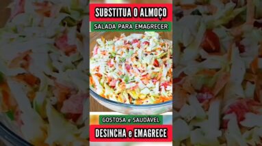 Salada para DESINCHAR e EMAGRECER RÁPIDO! Gostosa, Fácil, Rápida e Completa (Low Carb)