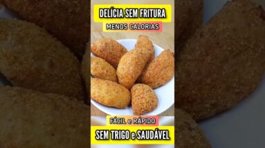 Delícia SEM FRITURA e SEM TRIGO! RECHEADO, FÁCIL e GOSTOSO DEMAIS - Vai fazer sucesso!