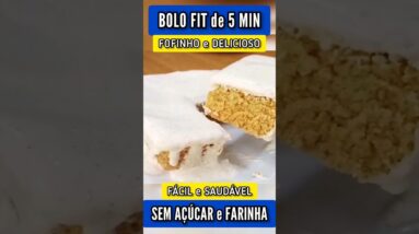 BOLO DE 5 MINUTOS - SEM TRIGO e SEM AÇÚCAR - Fácil, Fofinho e Delicioso!