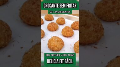 Só 4 INGREDIENTES e CROCANTE SEM FRITURA - Sem Farinha de Trigo - Gostoso DEMAIS!