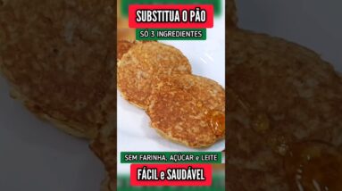 SUBSTITUA O PÃO! Só 3 INGREDIENTES, Sem Farinha, Açúcar e Leite - Fácil, Rápido e Low Carb