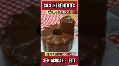 DELÍCIA SEM AÇÚCAR com 3 INGREDIENTES! Sem Leite, Sem Farinha, Sem Forno e Sem Ovo - Fácil e Rápido