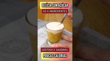 SEM AÇÚCAR e MUITO GOSTOSO - Só 4 INGREDIENTES! Geladinho fica perfeito! Fácil e Saudável