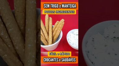 Lanche FÁCIL, SEM TRIGO e DELICIOSO - Crocante, Saudável, Barato e Poucos Ingredientes