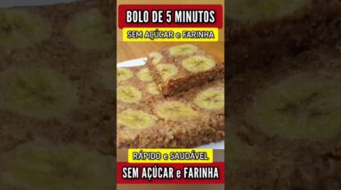 BOLO de 5 MINUTOS - SEM AÇÚCAR, FARINHA, LEITE ou OVO! Delicioso, Fácil, Rápido e Saudável