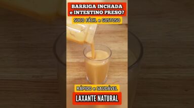 PODEROSO LAXANTE NATURAL para BARRIGA INCHADA e INTESTINO PRESO - Fácil e Rápido