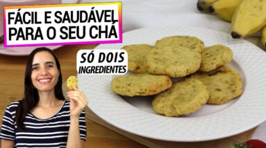 MUITO RÁPIDO E SAUDÁVEL PARA SEU CHÁ! SEM TRIGO, OVOS, AÇÚCAR, SÓ BANANA E FUBÁ!