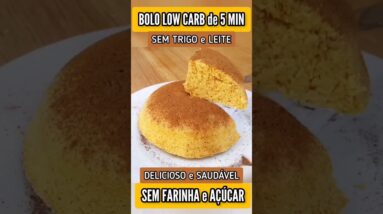 BOLO DE 5 MINUTOS DELICIOSO e BAIXO EM CARBOIDRATOS - Muito bom! [LOW CARB]