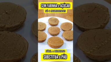 Só 4 INGREDIENTES! Delícia SEM FARINHA, AÇÚCAR, LEITE e GORDURA - Fácil, Fofinho, Rápido e Saudável