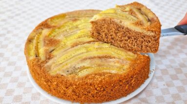 Bolo de Banana FÁCIL, FOFINHO e SAUDÁVEL - SEM TRIGO E AÇÚCAR - Rápido e Delicioso!