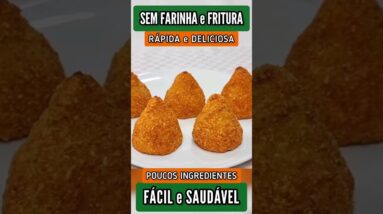 Coxinha SEM FRITURA, SEM FARINHA, FÁCIL e SAUDÁVEL! Rápida e Deliciosa, Fica Incrível!