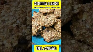 SUBSTITUA O LANCHE! Biscoito FÁCIL, RÁPIDO, BARATO e SAUDÁVEL - Sem Farinha, Açúcar, Leite e Ovo