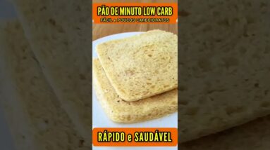 PÃO DE MINUTO LOW CARB - Poucos Carboidratos, Sem Trigo, Rápido e Fácil