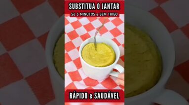 SUBSTITUA O JANTAR! Só 3 MINUTOS, SEM TRIGO, Fácil, Delicioso e Saudável