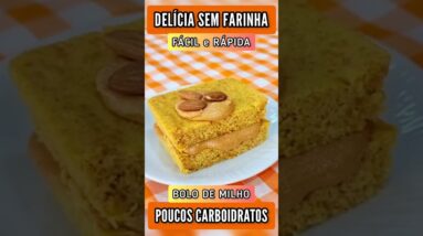 Bolo de Milho SEM FARINHA, AÇÚCAR E LEITE com Poucos Carboidratos! Delícia FÁCIL e RÁPIDA!