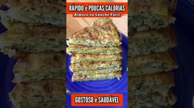 ALMOÇO OU LANCHE RÁPIDO com POUCAS CALORIAS na frigideira! FÁCIL, BARATO, DELICIOSO e SAUDÁVEL!