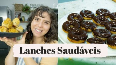 SALGADINHOS E DONUTS SAUDÁVEIS | 3 receitas para lanche | MARINA MORAIS