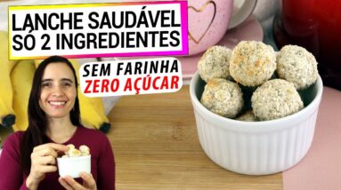 LANCHE SAUDÁVEL SÓ 2 INGREDIENTES! MISTURE O COCO E A BANANA! É INCRÍVEL!