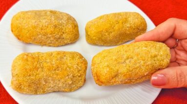 Só 4 INGREDIENTES! Delícia SEM TRIGO e SEM FRITURA - Fácil, Rápido e Barato