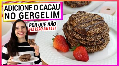 ADICIONEI CACAU NO GERGELIM! DESCOBRI ESTA RECEITA SAUDÁVEL E NUNCA MAIS PRECISEI DE FARINHA!