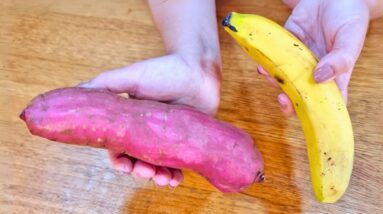 Misture BANANA e BATATA DOCE e vai VICIAR nessa DELÍCIA! Sem Açúcar, Farinha e Gordura (+ Proteínas)