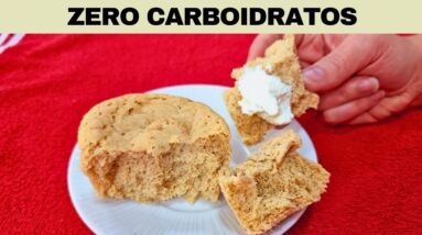 SUBSTITUA O PÃO! Só 2 MIN, 3 INGREDIENTES - ZERO CARBOIDRATOS E FARINHA! Fofinho e Rico em Proteínas