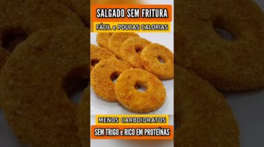 Salgado SEM FRITURA! Poucas Calorias, Sem Trigo, Rico em Proteínas e Menos Carboidratos - Vai amar!