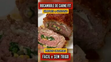 Rocambole de Carne Saudável, Fácil e Delicioso - Sem Trigo e Poucas Calorias