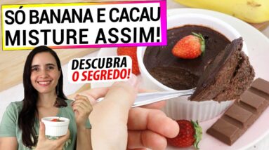 BANANA E CACAU, MISTURE ASSIM! SEM AÇÚCAR, RESULTADO SURPREENDENTE!