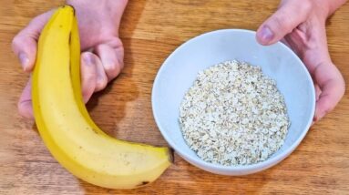 SUBSTITUA O PÃO em 3 MIN! Misture BANANA e AVEIA e vai AMAR! Sem Farinha, Açúcar e Gordura - Fácil